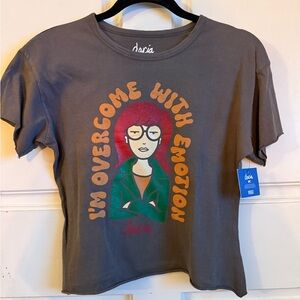 NWT MTV Daria Logo Tee in Black